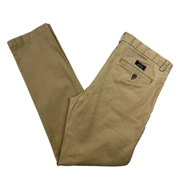 Banana Republic Pants Mens 35x32 Beige Fulton Skinny Chino‎ Casual **34X31**