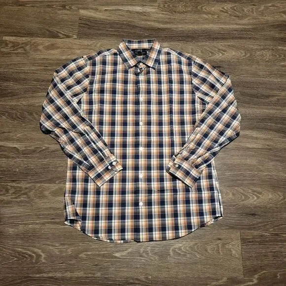 Banana Republic Mens Tailored Stretch Fit Long Sleeve Button Up Shirt Size Large