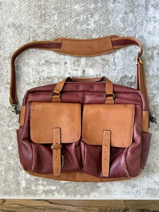Korchmar Tan Leather Briefcase