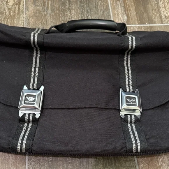 Buckle-Down Corvette GM collectible Briefcase with seatbelt buckles
