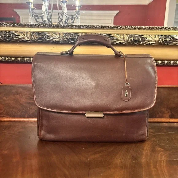 Vintage‎ Hartmann Belting Leather Briefcase Brown Attache Case Combo Lock