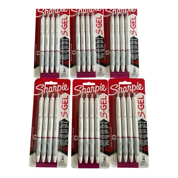 (Pack of 6) Sharpie S-Gel Pens 0.7 mm Medium Point 24 counts, Berry Pink