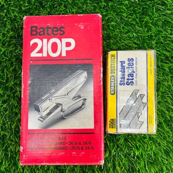 Bates‎ 210P Standard Plier Stapler Chrome Made in Japan with Bostitch Staples
