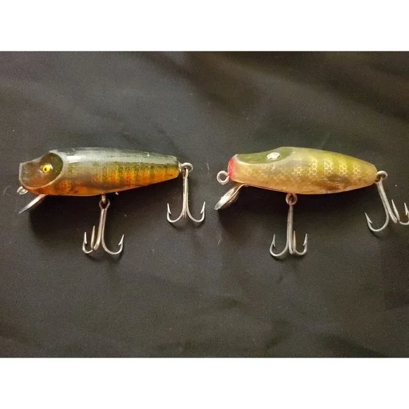 vintage fishing‎ lures lot Of 2 Wood