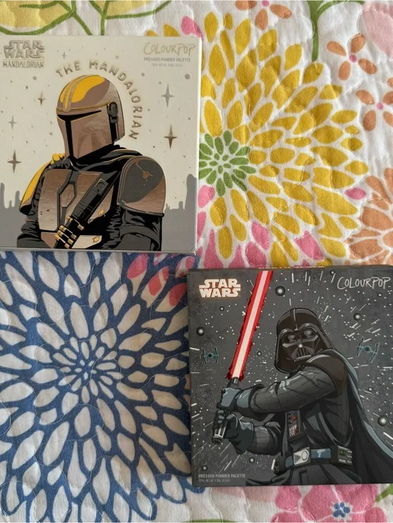 New mandolorian and darth Vader colourpop eyeshadow palettes
