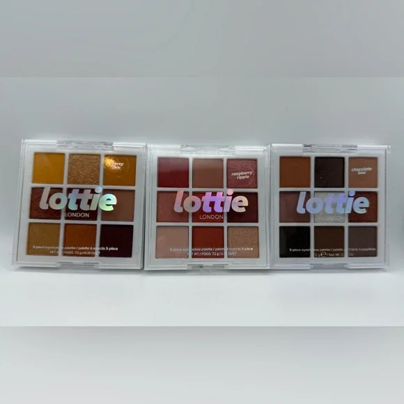 Lottie London Eyeshadow Bundle (3pk) Chocolate Box, Honey Bee & Raspberry Ripple