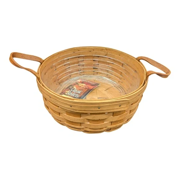 VTG Longaberger Round Handwoven Basket 10