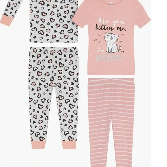 Koola Baby pajamas 4 piece set with short and long sleeve and pant elastic waist