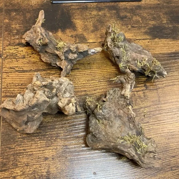 Driftwood Pieces Lot of 4 (7.5oz) Aquarium Style 3-5