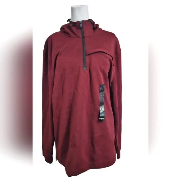 BANANA REPUBLIC Maroon moisture wicking hoodie. Size XL NWT