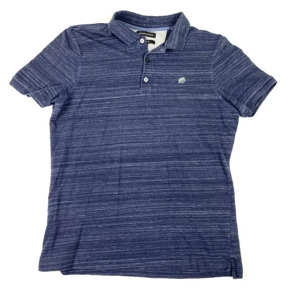 Banana Republic Polo‎ Shirt Mens Large Navy Blue Collared Cotton Blend