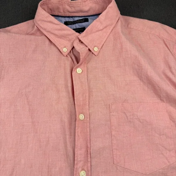 Banana Republic Custom 078 Wash Shirt Mens XL Camden Fit Pink Cotton Button Down