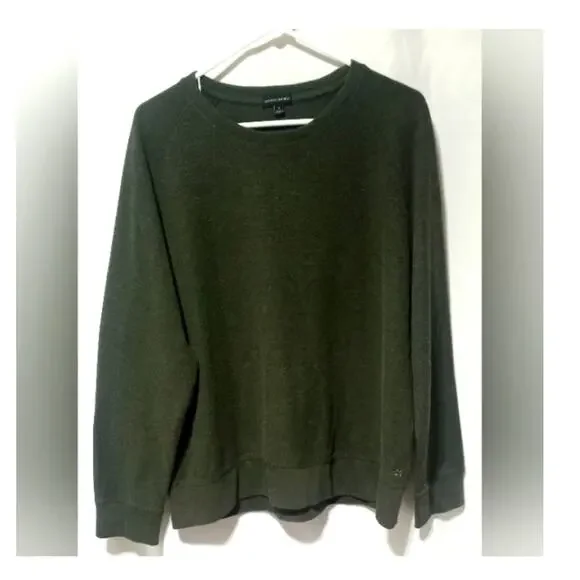 Banana Republic Men's Green Thermal Long Sleeved Crew Neck Shirt Size XL