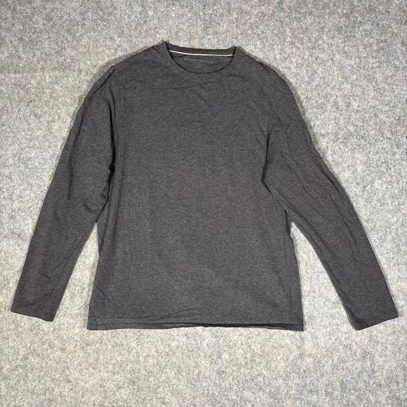 Banana Republic Long Sleeve Tee Mens Size L Gray Cotton Lycra Crewneck Soft