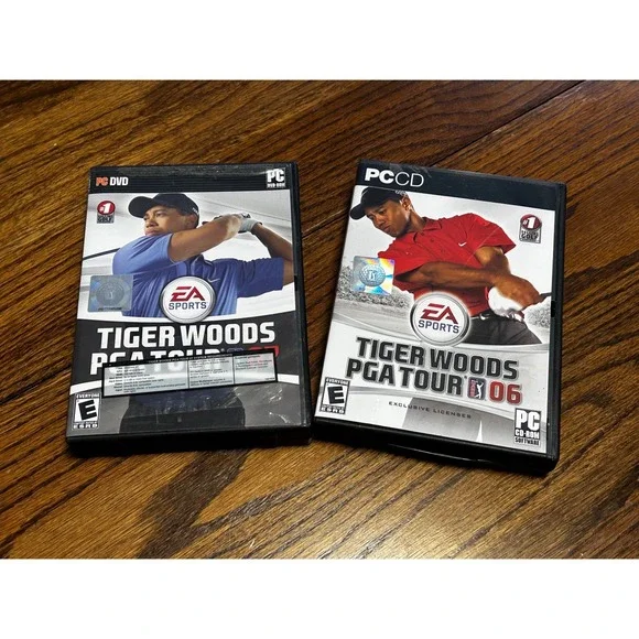 Tiger Woods PGA Tour‎ 06 & 07 PC Game Bundle EA Sports Golf Retro Windows DVD CD