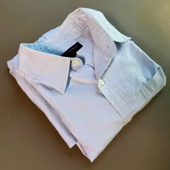 Banana Republic 100% Cotton M Button Down Office Shirt MEDIUM