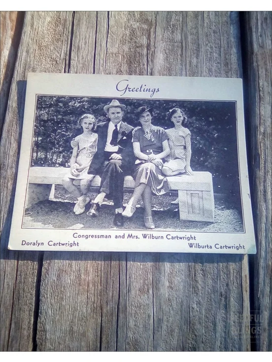 Vintage Family Photograph 1940s Named Portrait Wilburn Cartwright