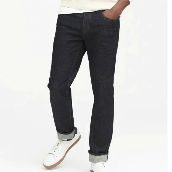 Banana Republic Men's Slim Style Dark Wash Stretch Jeans Size 44 x 34