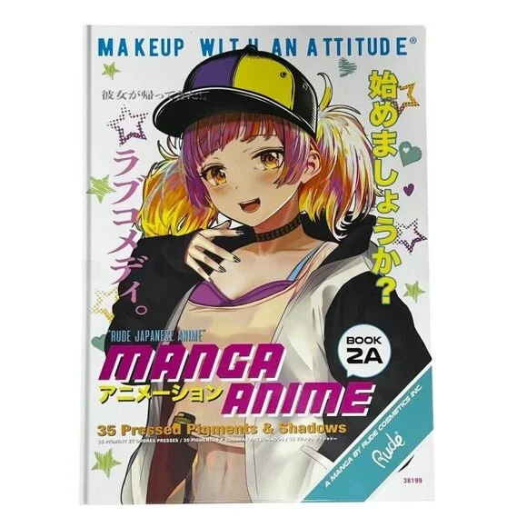 Manga‎ Anime 35 Pressed Eyeshadow Palette Book 2A by RUDE Cosmetics NIB Sealed