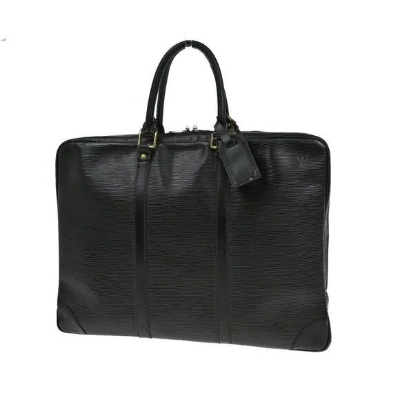 LOUIS VUITTON Porte Documents Voyage Briefcase Hand Bag Epi Black M54472 05YH375