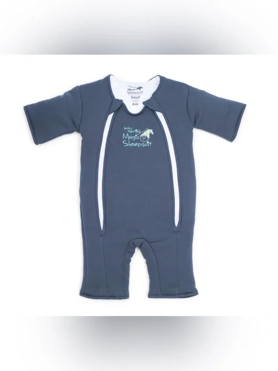 BABY MERLIN’S MAGIC SLEEPSUIT in Cotton Navy - Small (3-6M)
