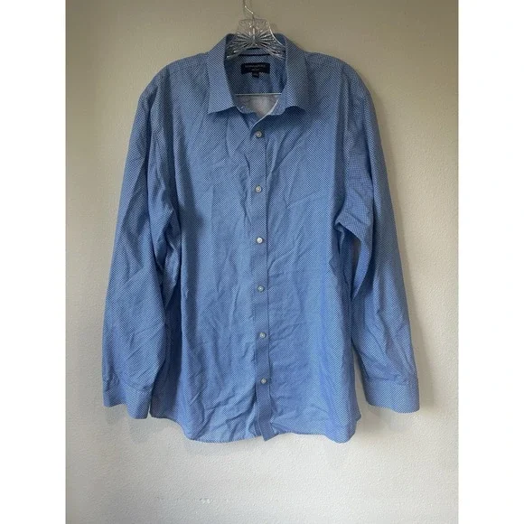 Banana Republic Men's XL Shirt Diamond Print Long Sleeve Button Up Non Iron Slim