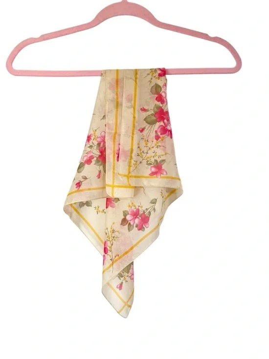 VINTAGE Midcentury style Italian Scarf 20” Square
