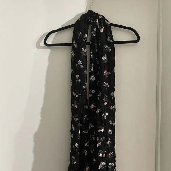 kate spade Black Floral Lightweight Scarf