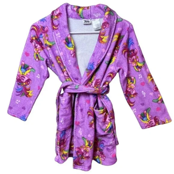 Trolls World Tour Poppy Purple Fleece Robe‎ Kids