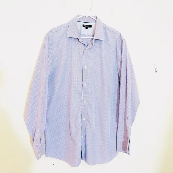 Banana Republic Non-Iron Slim Fit Plaid Button Down Shirt Men XL Preppy Career