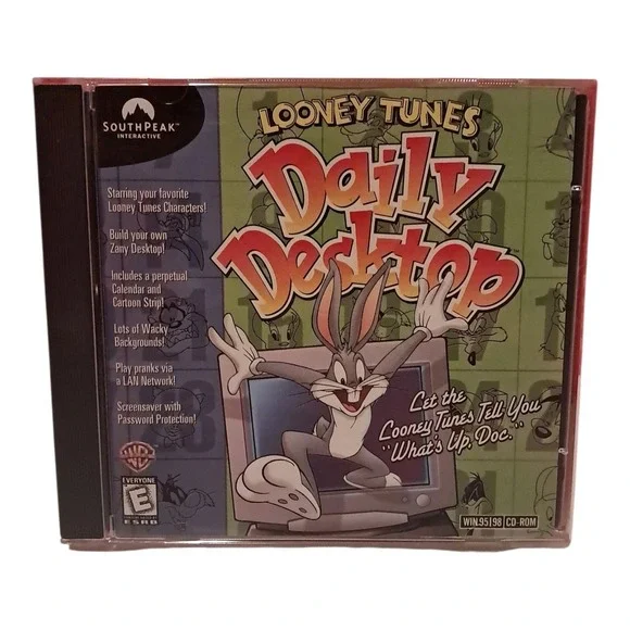 Looney‎ Tunes Daily Desktop Southpeak 1998 Windows 95/98 CD ROM