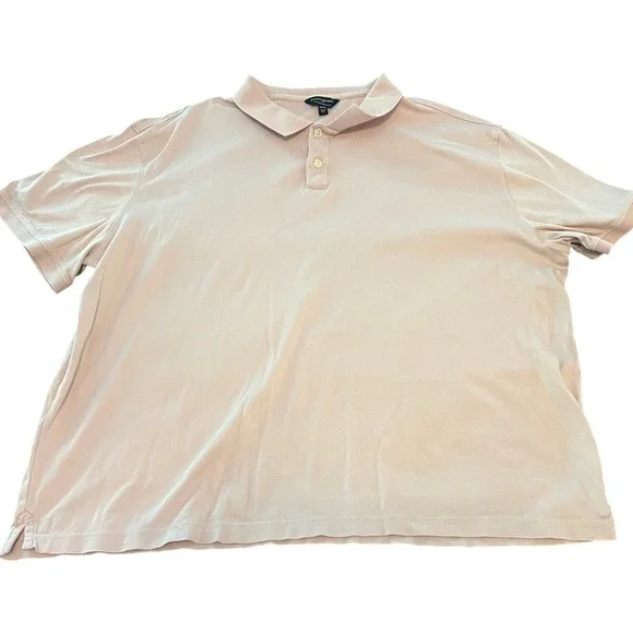 Banana Republic Luxe Touch Performance Polo Mens XXL Pink Short Sleeve Cotton