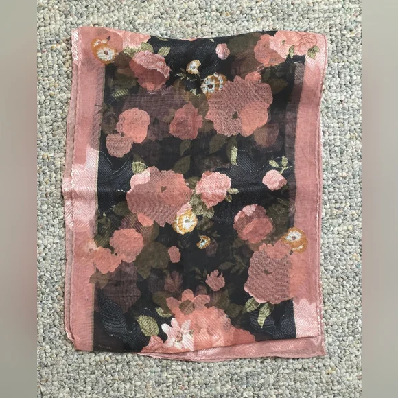 Bloomingdale's Semi-Sheer Floral Oblong Scarf