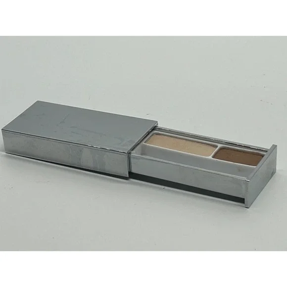 Vintage Clinique‎ Pair of Shades 36 Ivory Bisque / Bronze Satin Eye Shadow Duo