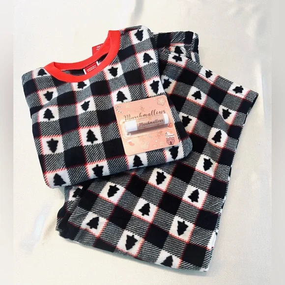 Festive Kids’ Winter Pajama Set + Marshmallow Lip Balm