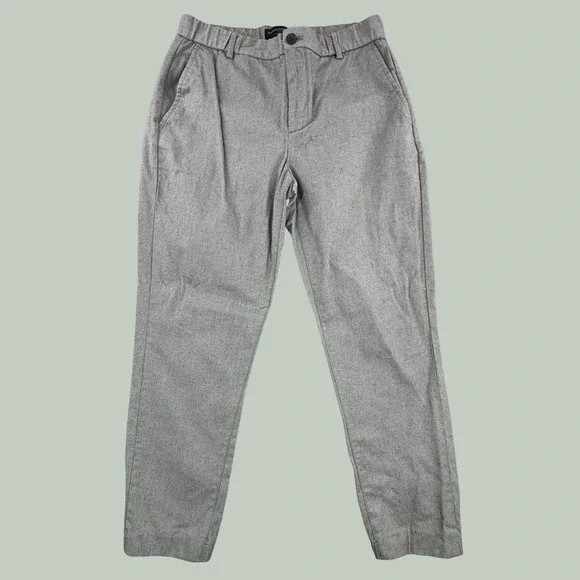 Banana Republic Aiden Hybrid T Herringbone Grey Jogger Trousers 33x30 386894-01