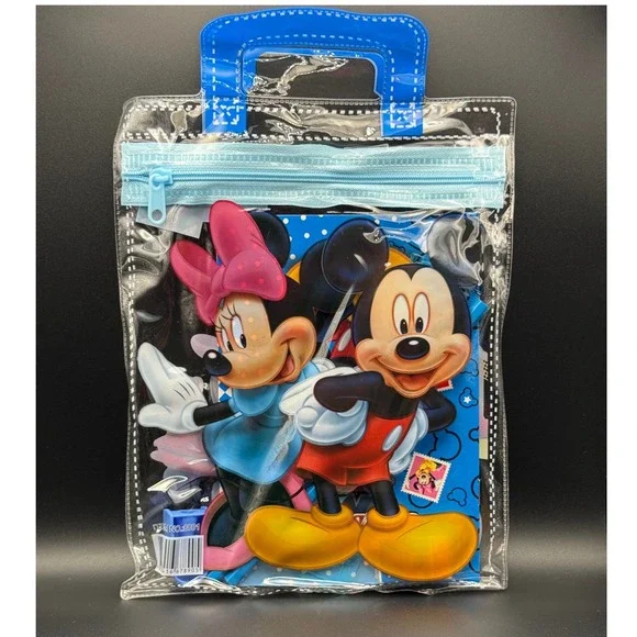 Disney‎ Mickey Mouse Minnie Mouse Stationery Set Notebook Eraser Ruler Sharpener