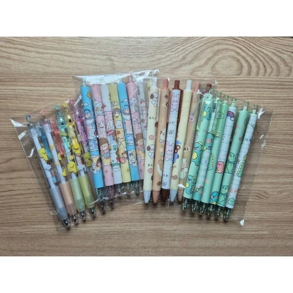 26pc Kawaii Gel Pen Set‎ Cute Animal Dinosaur Bunny Chick Aesthetic Stationery