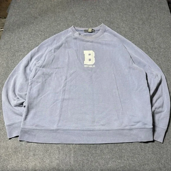 VTG 90s Banana Republic Mens‎ Heavyweight Logo Crewneck Size L College Grunge