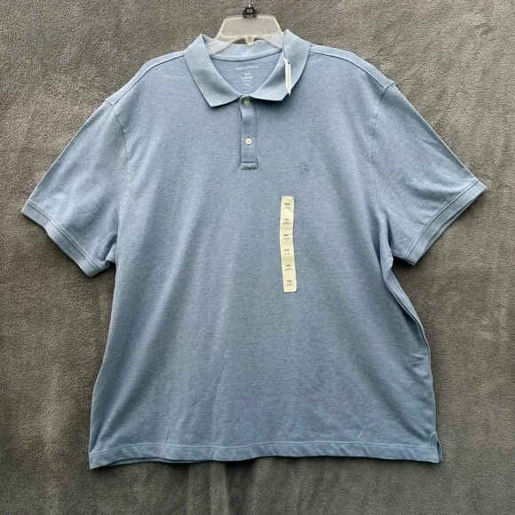 NWT Banana Republic Polo Shirt Mens XXL Organic Cotton Blue Career