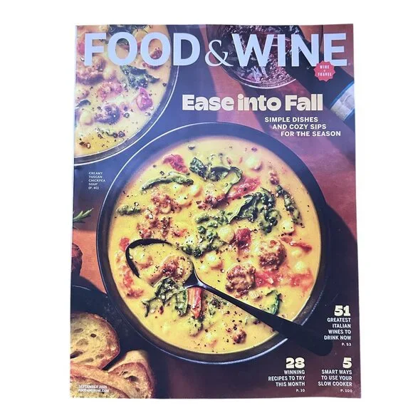 Food and Wine Magazine September 2025 Ease Into Fall Recipes