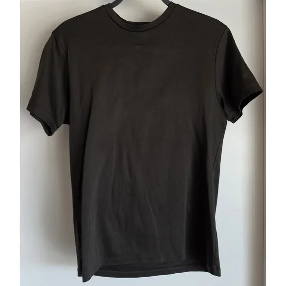 Banana Republic Women's Cotton T-Shirt Size S Black Solid Casual Classic Tee