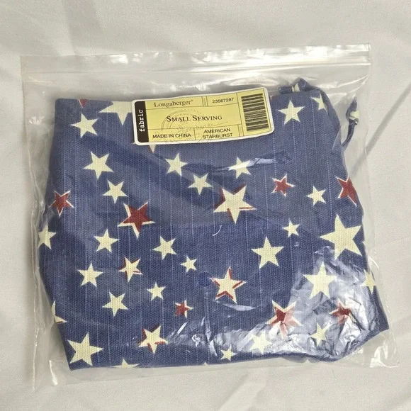 Longaberger Small Serving Basket Liner American Starburst 23567287 New