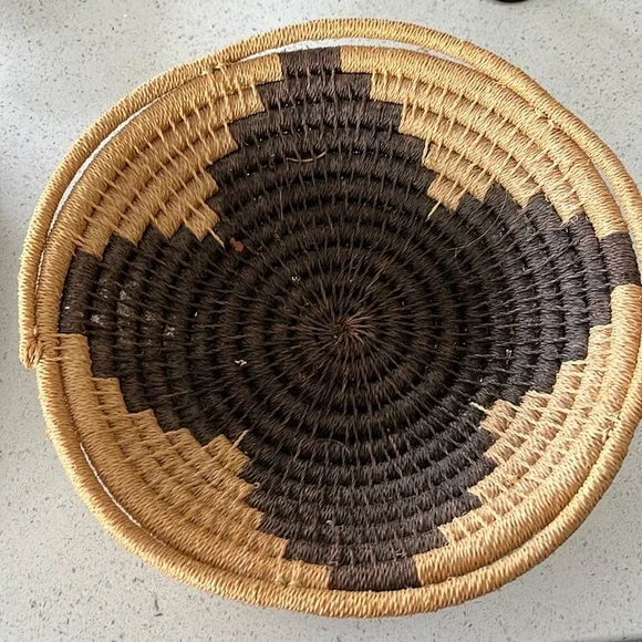 handcrafted shallow basket. Heavy​