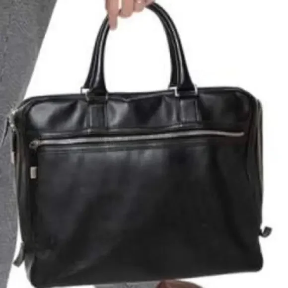 Dior Homme Oblique Coated Canvas Briefcase Black Authentic Italy AS-IS Project