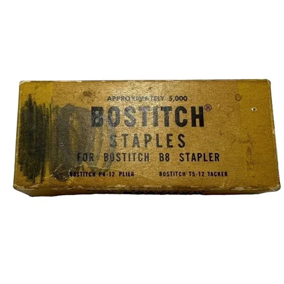 Bostitch Staples Box‎ B8 Stapler P4 12 Plier TS 12 Tacker Vintage