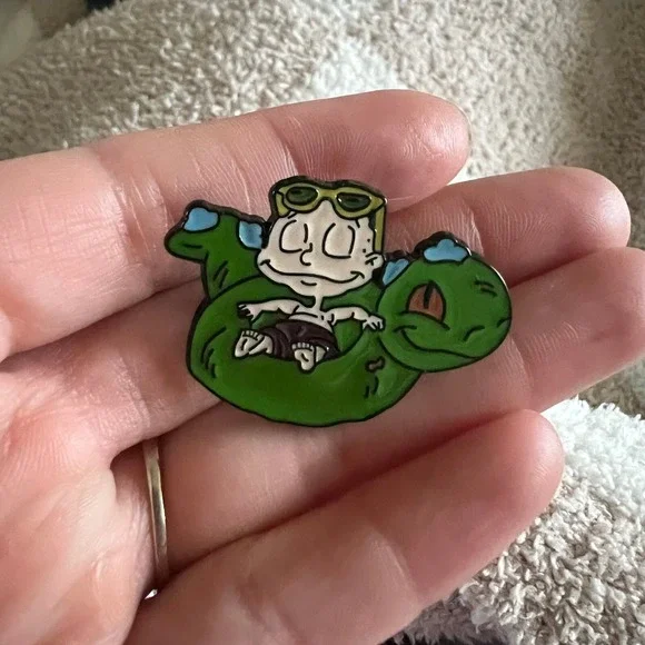 Rugrats Tommy Pickles Reptar Pool Float Enamel Pin Cartoon‎ Nostalgic