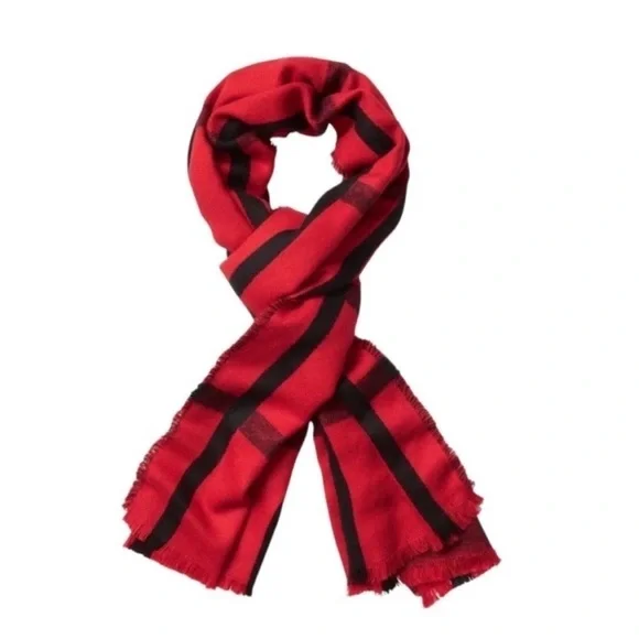 NWT Athleta Lizette Red/Black Reversible Blanket Scarf/wrap