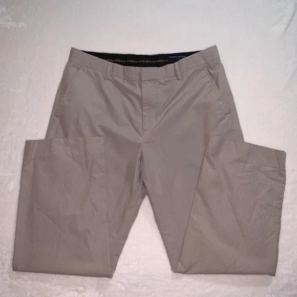 Banana Republic Straight Leg Trousers Khaki Mens Size 36x30‎ Minimalist Career
