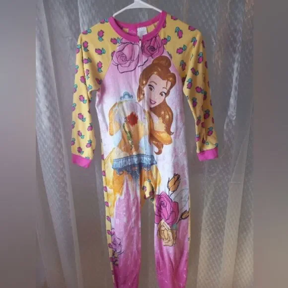Disney Girls Beauty & the Beast Belle Fleece Sleeper Size 10/12